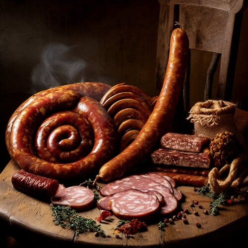 Pork casings for sausages