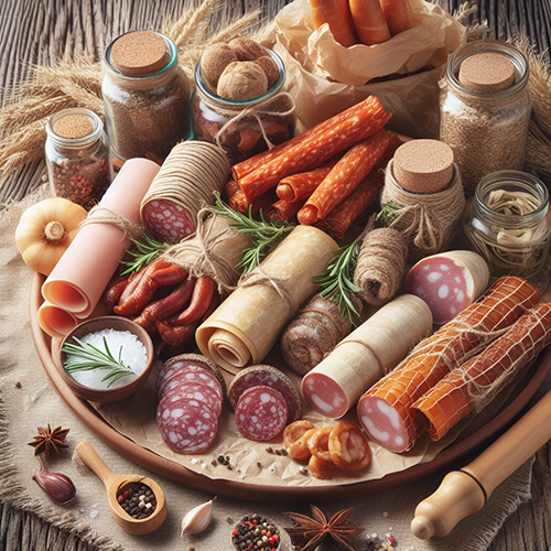 Variété de boyaux naturels de Cebonat, parfaits pour toutes sortes de charcuteries maison