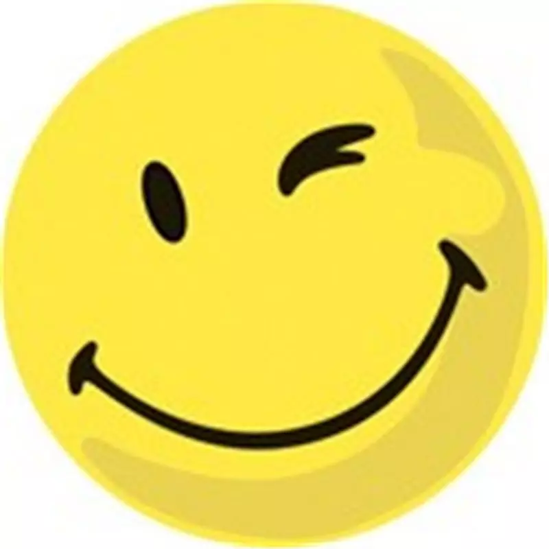 etiquette smiley positif diametre 95 mm 100 jaune